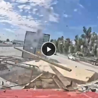 semi truck accident 10 freeway ontario dashcam